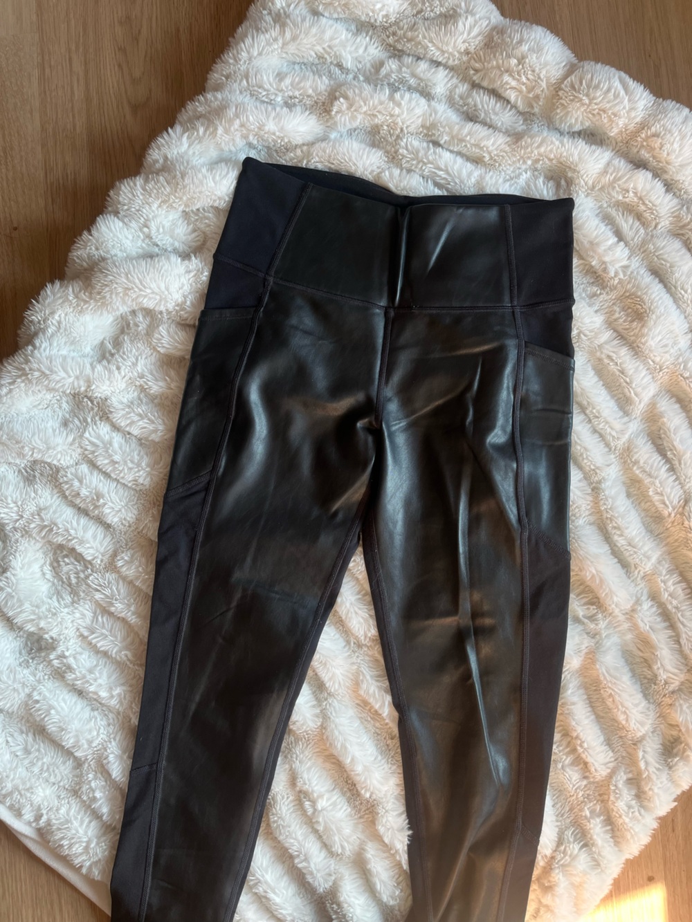 Athleta Black Faux Leather Leggings